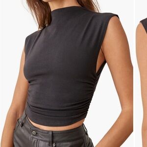 Reformation Lindy Ruched Crop Top